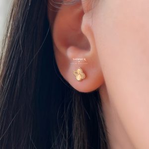گوشواره طلا میخی ونکلیف تراش