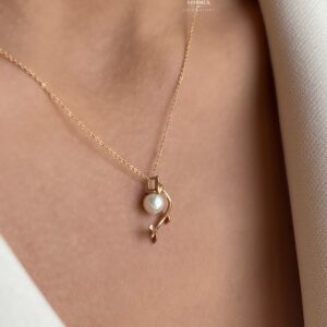 گردنبند طلا روکو مروارید